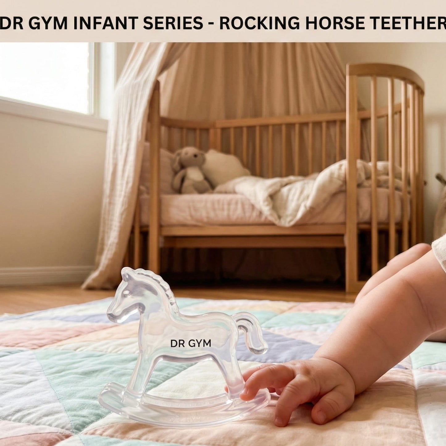 Dr. Gym Rocking Horse Teether – Crystal Clear