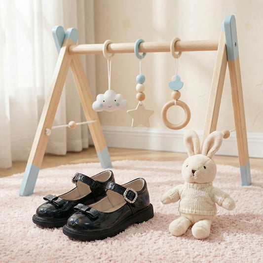 Black Glitter Bow Shoes