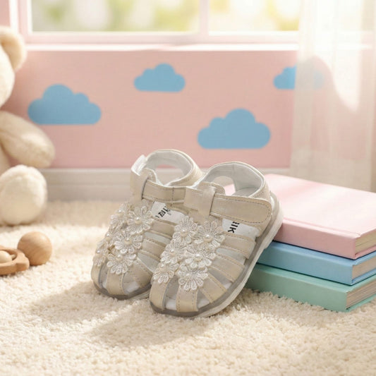 Pearl Blossom Baby Sandals