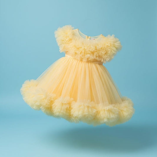 Yellow Fairy Fluffy Party Dress