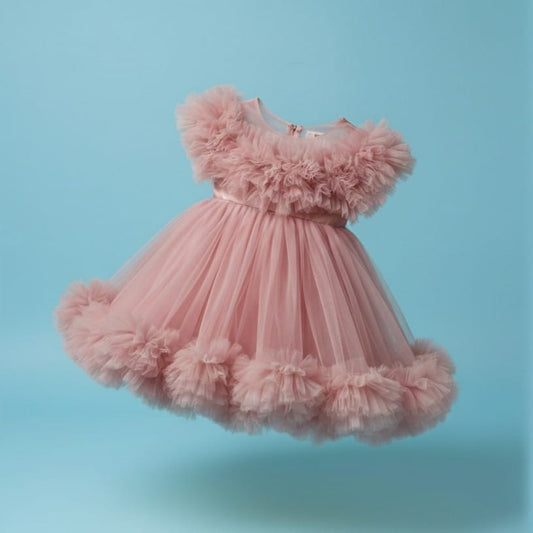 Dusty Pink Fluffy Fairy Party Dress