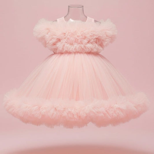 Baby Pink Fluffy Fairy Party Dress