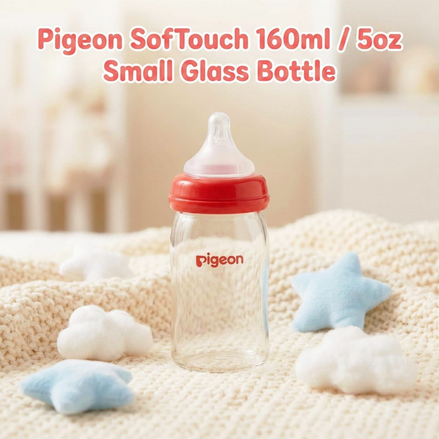 Pigeon SofTouch Premium Glass Bottle – 160ml