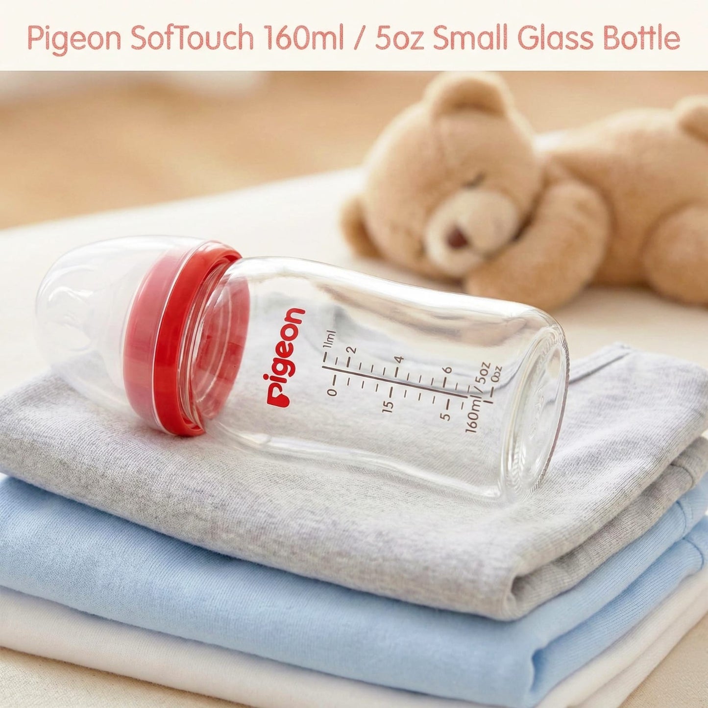 Pigeon SofTouch Premium Glass Bottle – 160ml