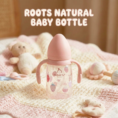 ROOTS Natural "Berry Cute" Easy-Grip Baby Bottle