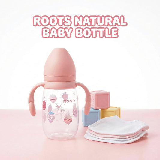 ROOTS Natural "Berry Cute" Easy-Grip Baby Bottle