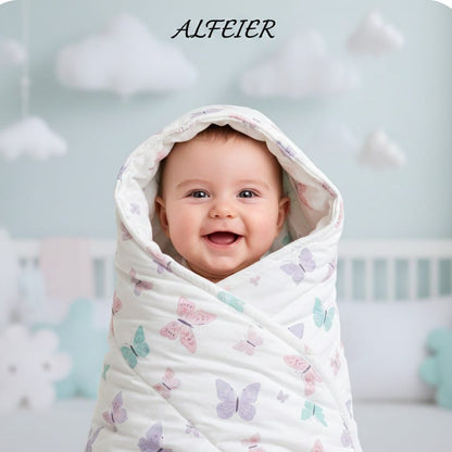 ALFEIER Whimsical Butterfly Quilted Swaddle Wrap