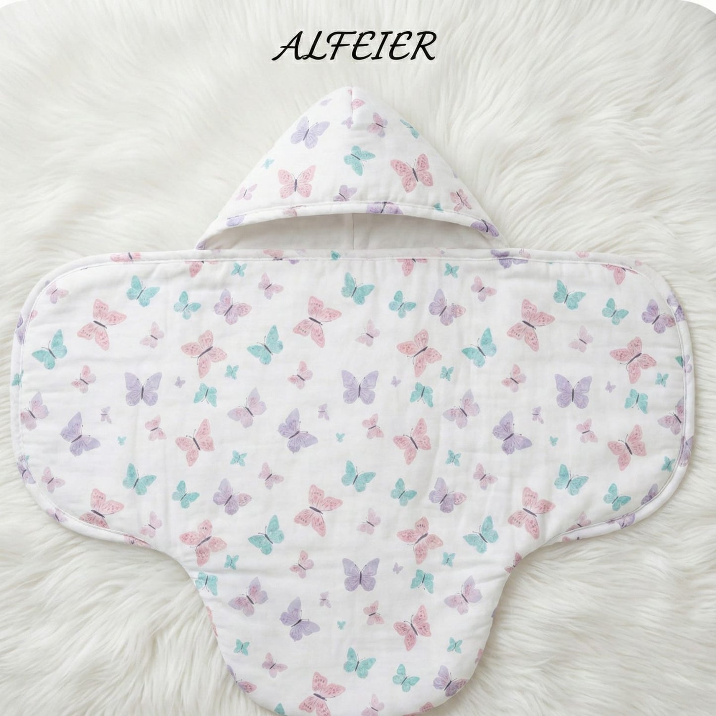 ALFEIER Whimsical Butterfly Quilted Swaddle Wrap