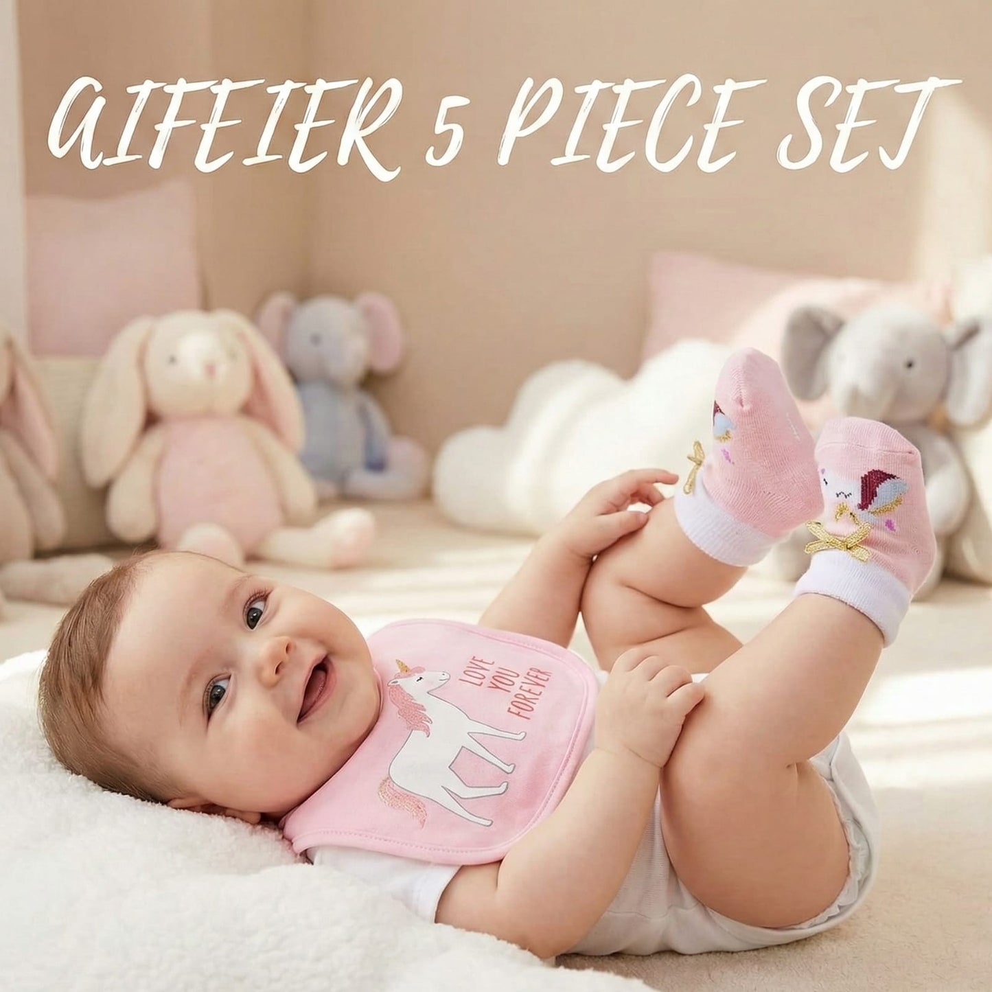 AIFEIER "Love You Forever" Bibs & Socks Essentials Kit
