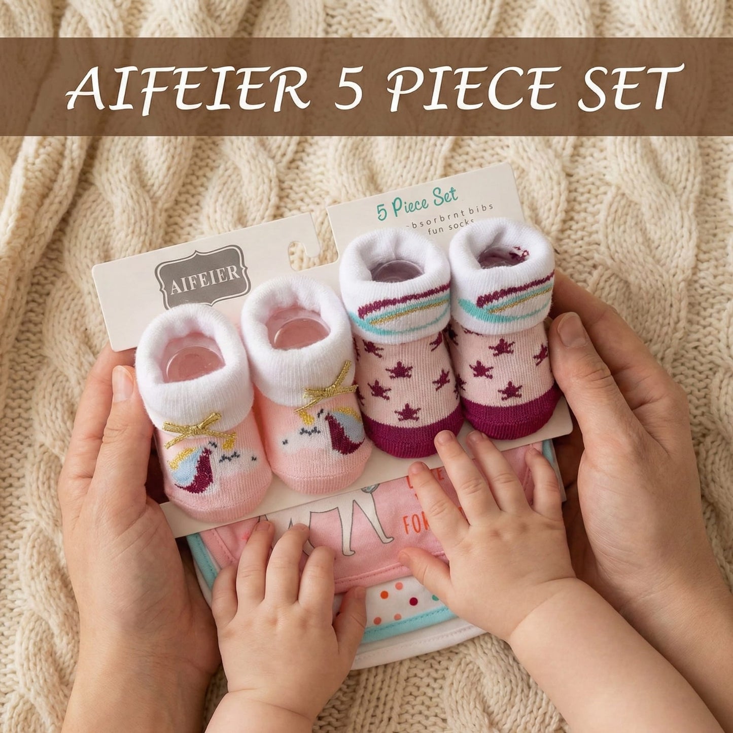 AIFEIER "Love You Forever" Bibs & Socks Essentials Kit