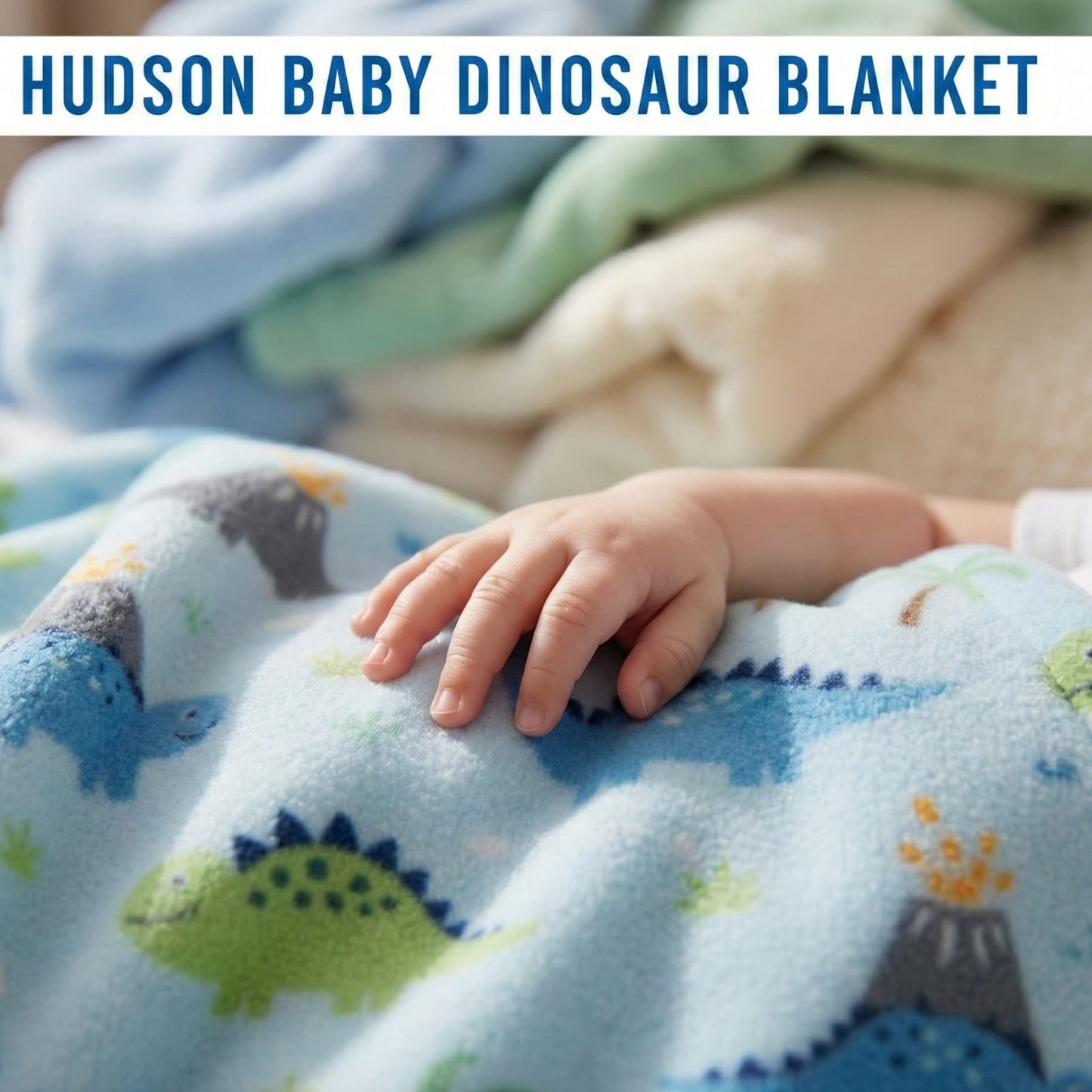 Hudson Baby "Dino Dreams" Ultra-Soft Fleece Blanket