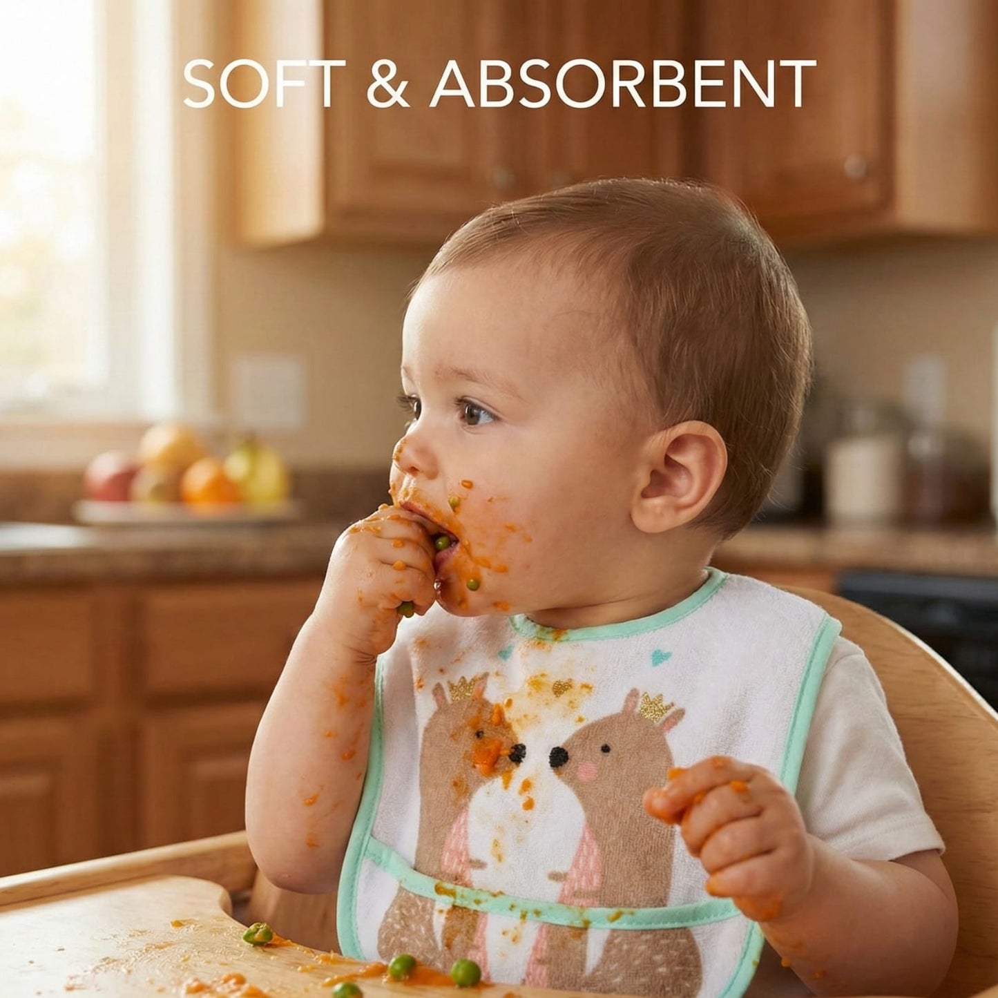 Adorable Squirrel Kiss Baby Bibs