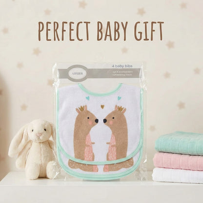 Adorable Squirrel Kiss Baby Bibs