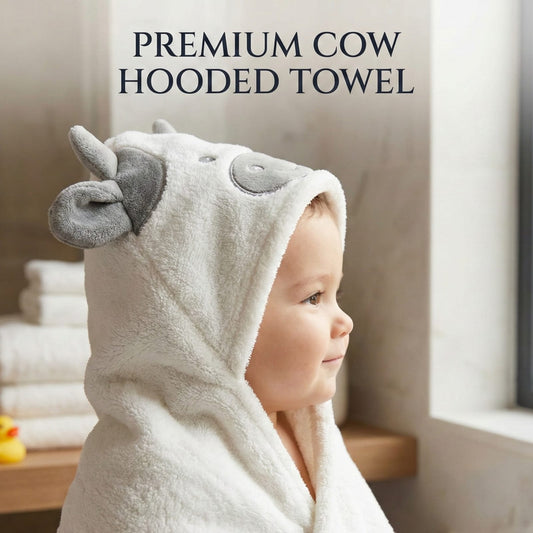 Luxury Cow Hooded Bath Towel