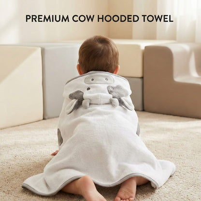 Luxury Cow Hooded Bath Towel