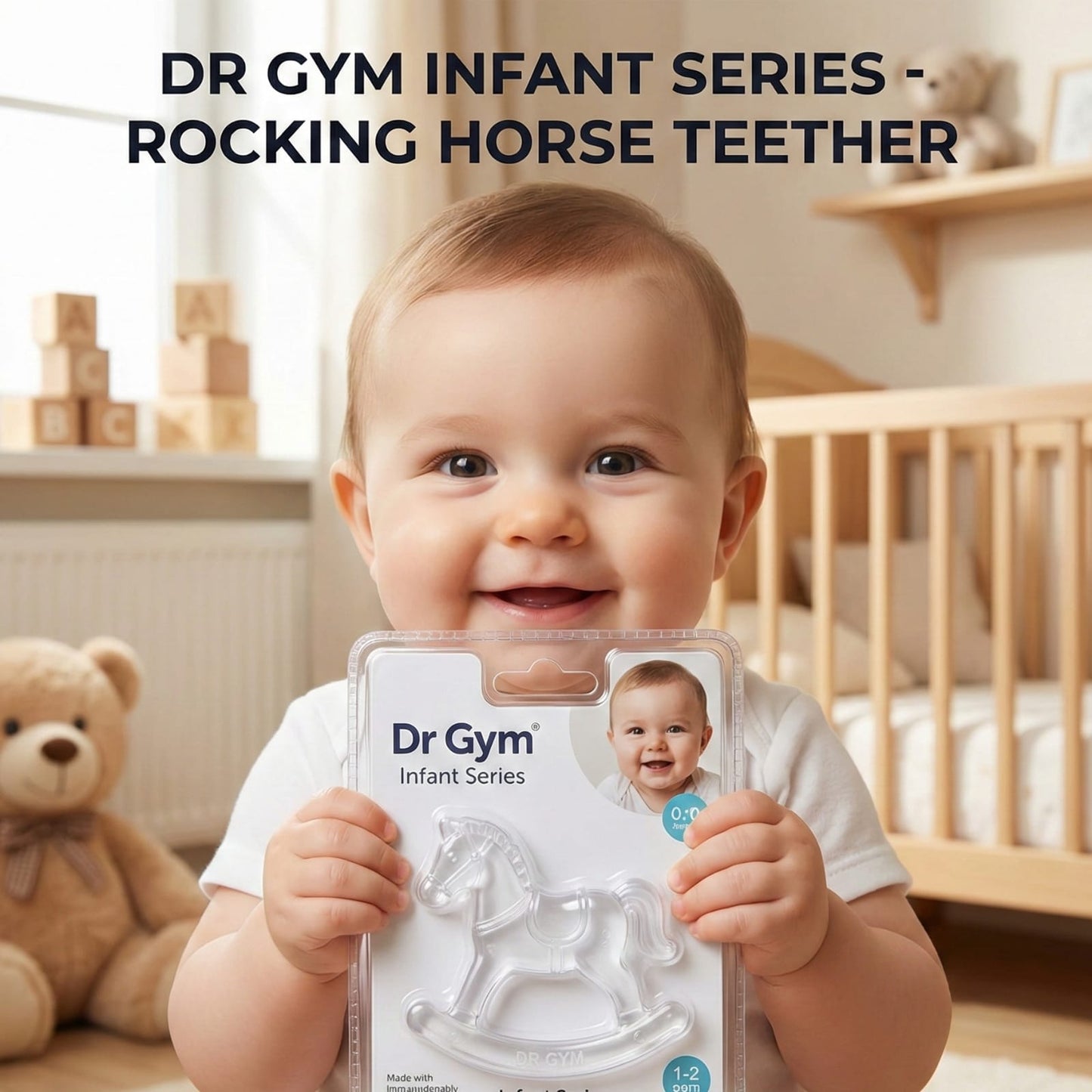 Dr. Gym Rocking Horse Teether – Crystal Clear