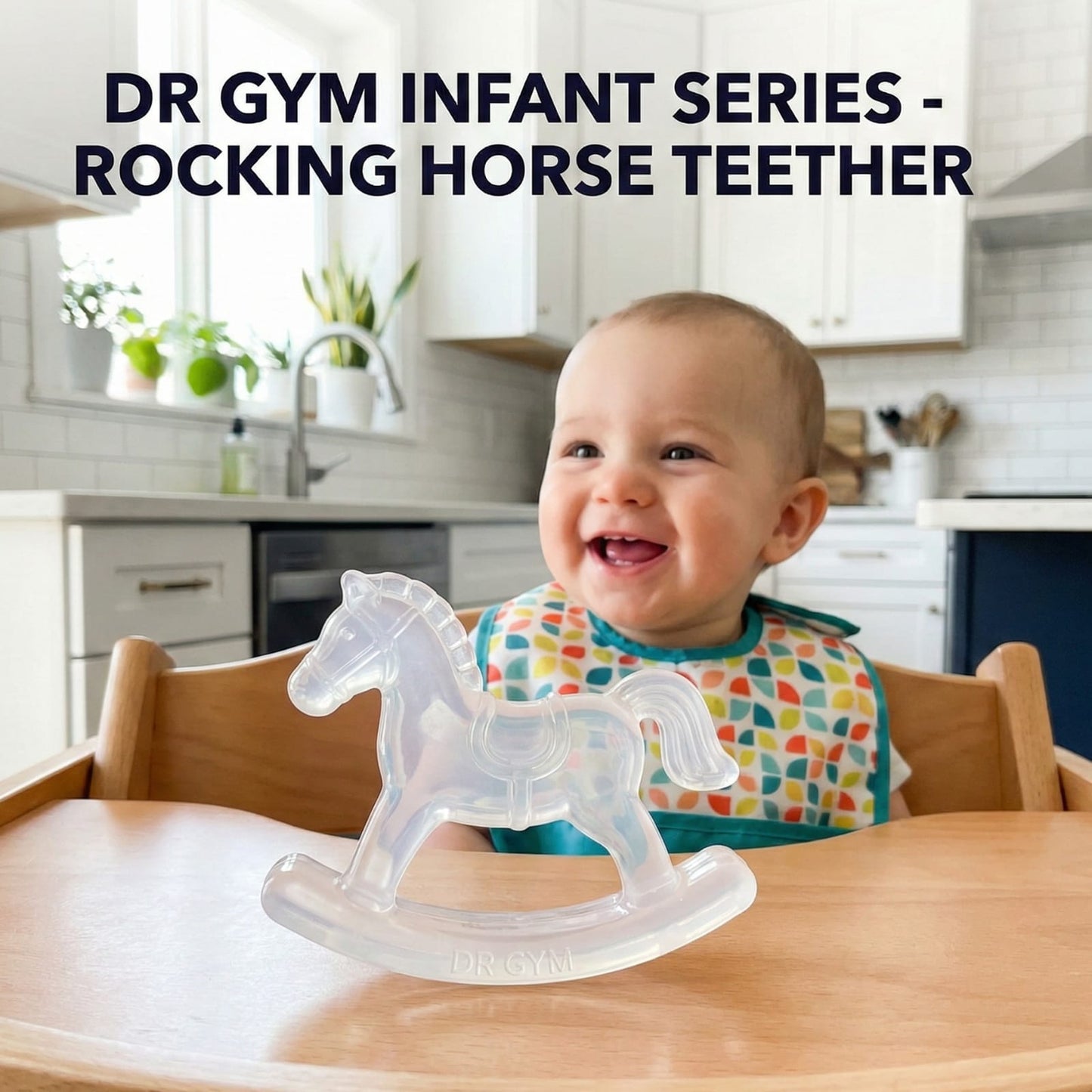 Dr. Gym Rocking Horse Teether – Crystal Clear