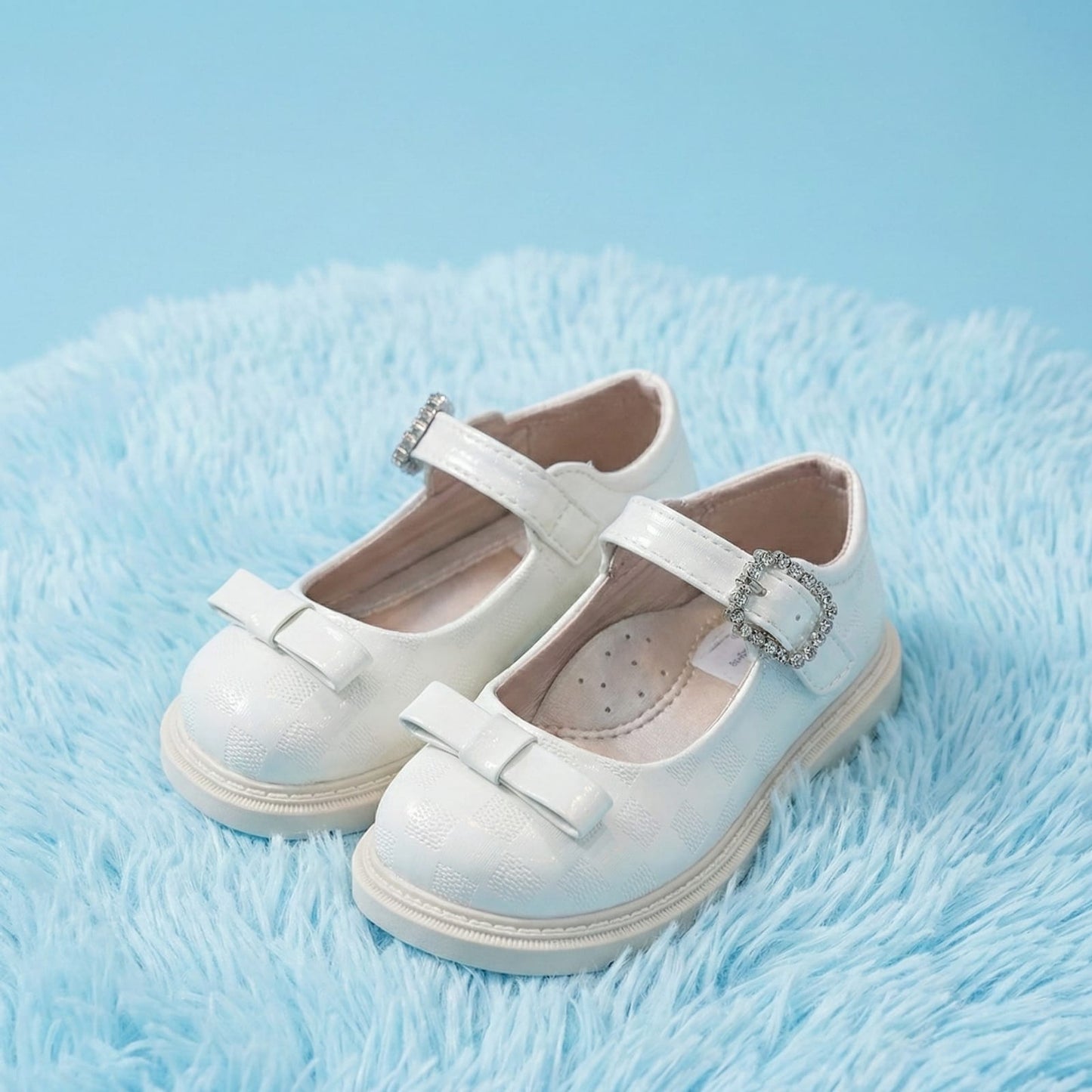 White Patent Sparkle-Step Baby Mary Janes