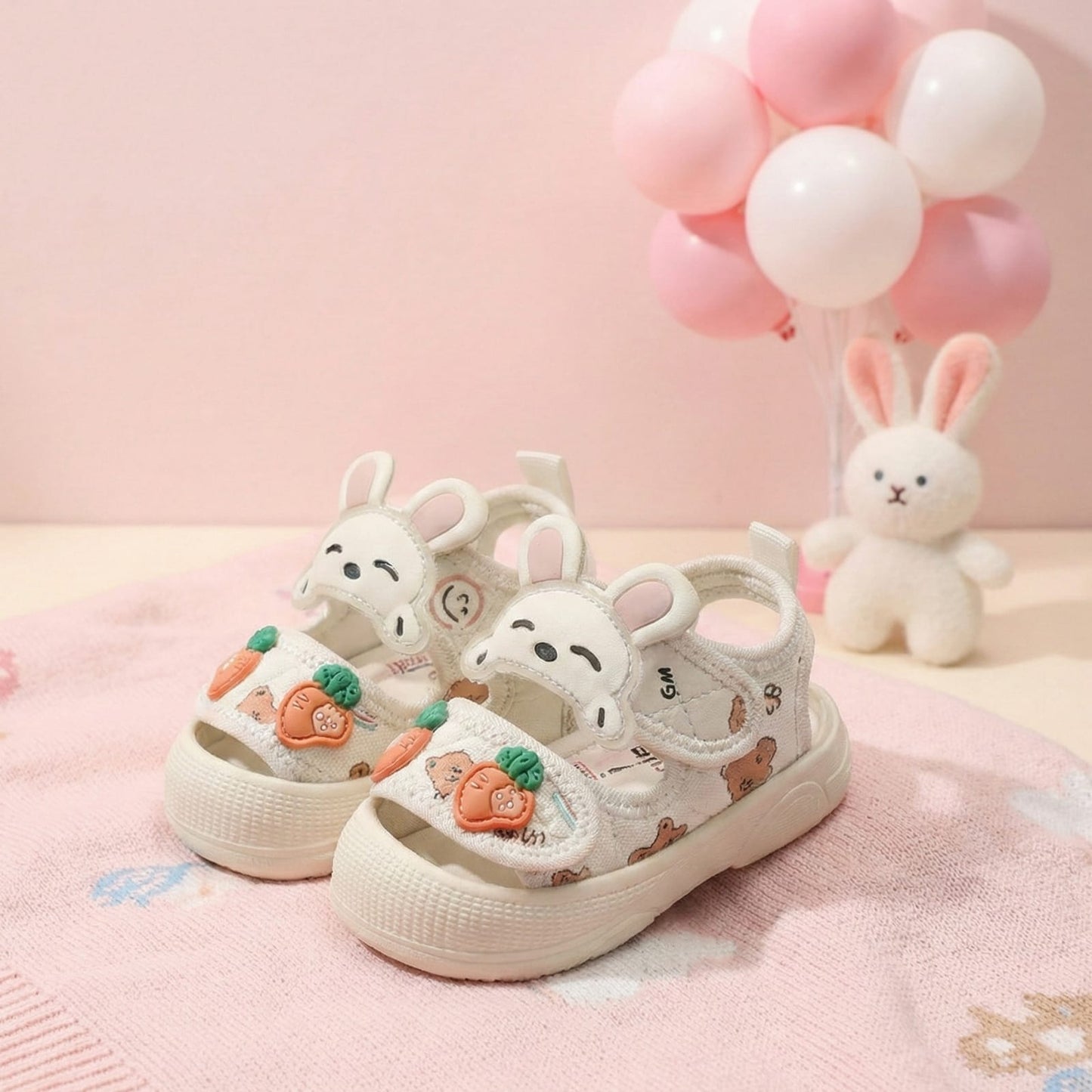 Adorable Bunny & Carrot Toddler Sandals